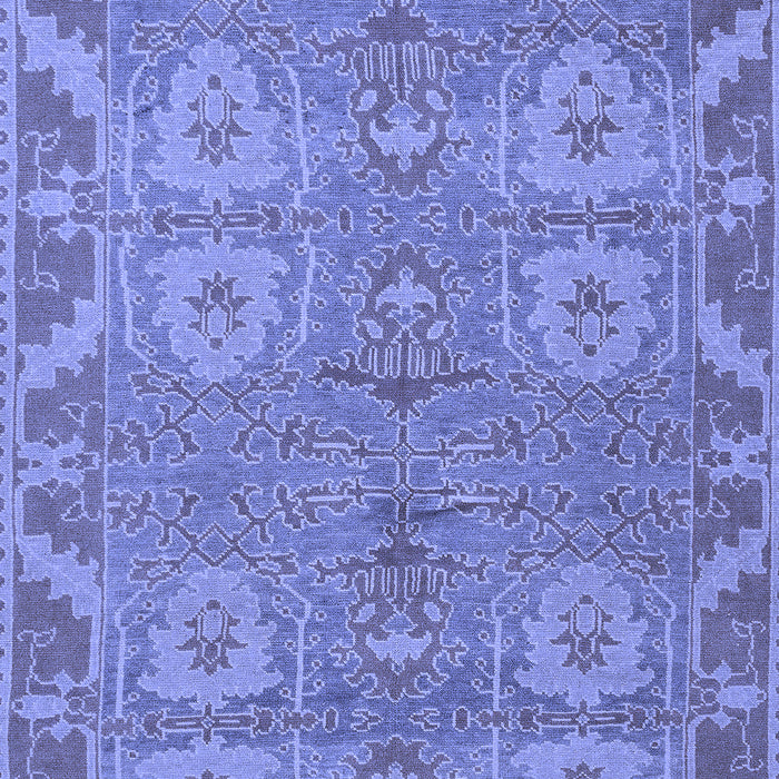 Machine Washable Oriental Blue Traditional Rug, wshabs1658blu