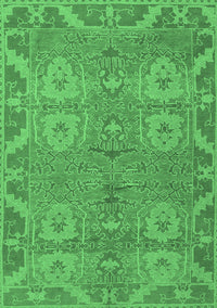 Oriental Emerald Green Traditional Rug, abs1658emgrn