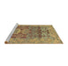 Sideview of Machine Washable Abstract Light Brown Rug, wshabs1659