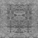 Square Machine Washable Oriental Gray Traditional Rug, wshabs1659gry