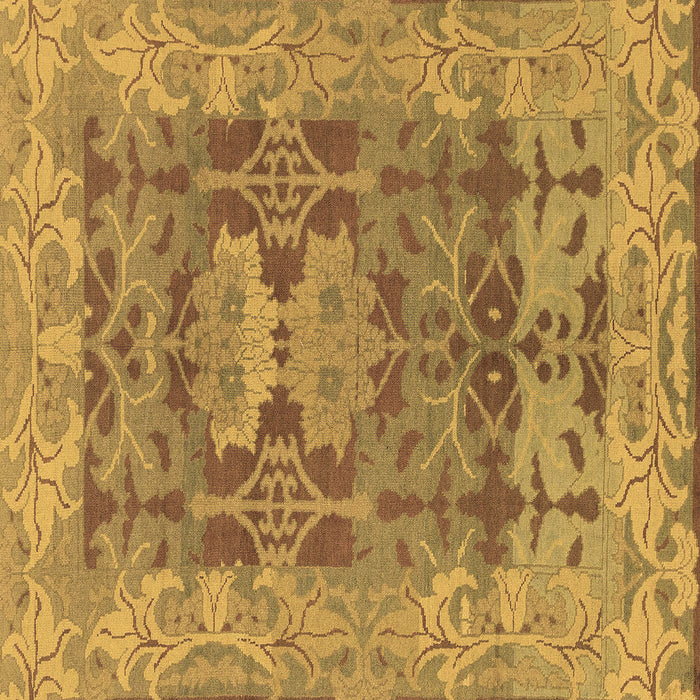 Square Machine Washable Oriental Brown Traditional Rug, wshabs1659brn
