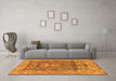 Machine Washable Oriental Orange Traditional Area Rugs in a Living Room, wshabs1659org