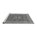 Sideview of Machine Washable Oriental Gray Traditional Rug, wshabs1659gry