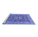 Sideview of Machine Washable Oriental Blue Traditional Rug, wshabs1659blu