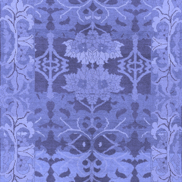 Machine Washable Oriental Blue Traditional Rug, wshabs1659blu