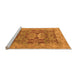 Sideview of Machine Washable Oriental Orange Traditional Area Rugs, wshabs1659org