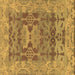 Square Oriental Brown Traditional Rug, abs1659brn