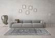 Machine Washable Oriental Gray Traditional Rug in a Living Room,, wshabs1659gry