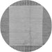 Round Abstract Gray Modern Rug, abs165gry