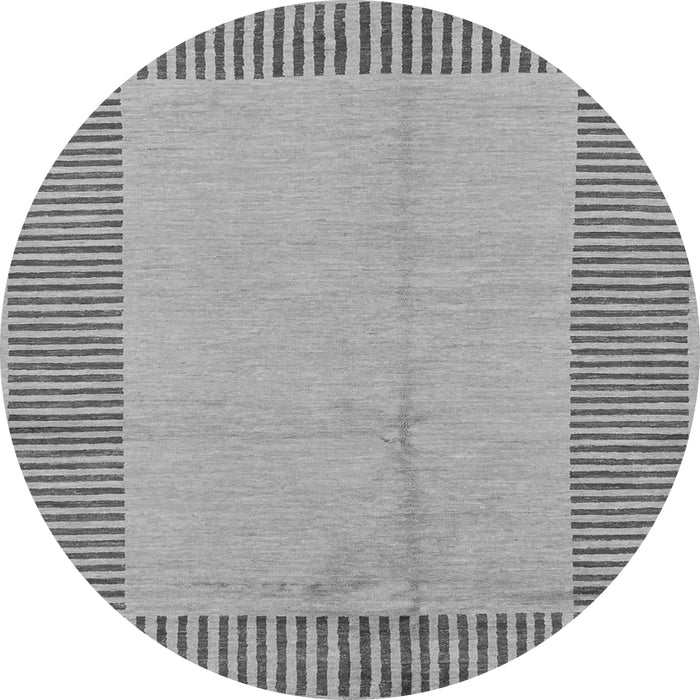 Round Machine Washable Abstract Gray Modern Rug, wshabs165gry