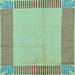 Square Abstract Light Blue Modern Rug, abs165lblu