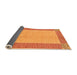 Sideview of Abstract Orange Modern Rug, abs165org