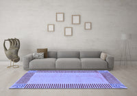 Machine Washable Abstract Blue Modern Rug, wshabs165blu