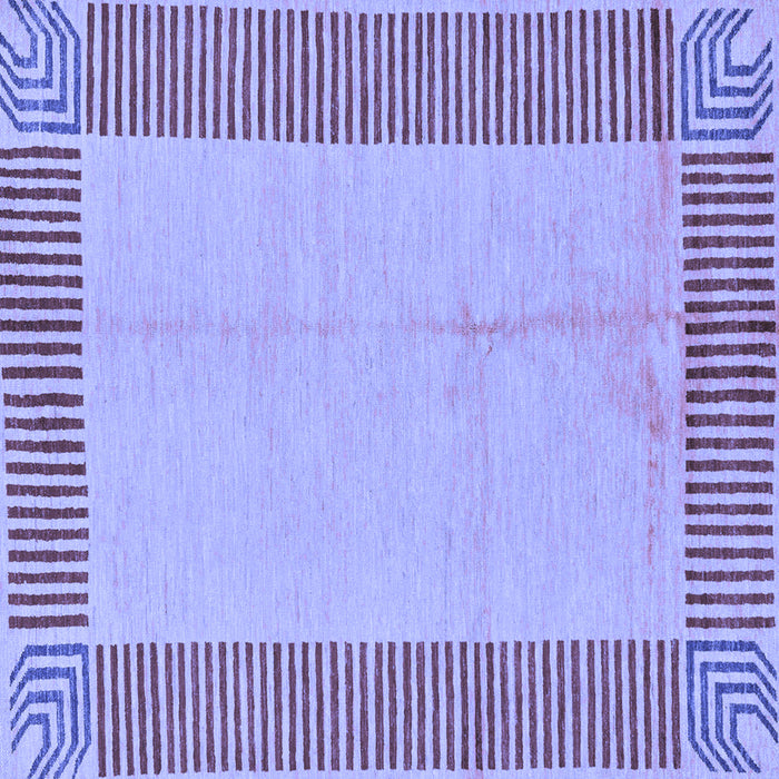 Square Abstract Blue Modern Rug, abs165blu