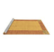 Sideview of Machine Washable Abstract Brown Modern Rug, wshabs165brn