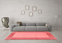 Machine Washable Abstract Red Modern Rug, wshabs165red