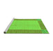 Sideview of Machine Washable Abstract Green Modern Area Rugs, wshabs165grn