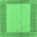 Square Abstract Emerald Green Modern Rug, abs165emgrn