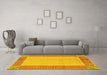 Machine Washable Abstract Yellow Modern Rug in a Living Room, wshabs165yw