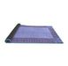 Sideview of Abstract Blue Modern Rug, abs165blu