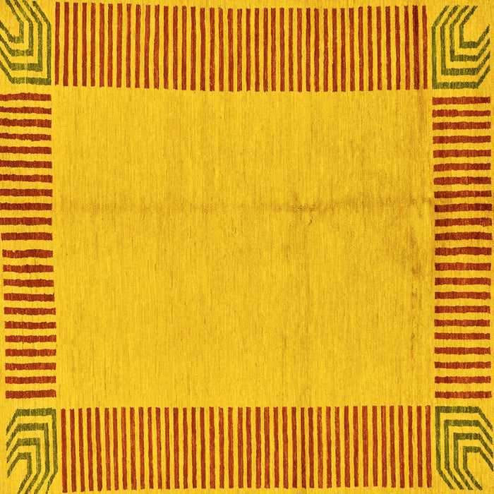 Square Abstract Yellow Modern Rug, abs165yw