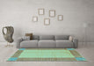 Machine Washable Abstract Light Blue Modern Rug in a Living Room, wshabs165lblu