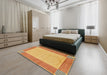 Machine Washable Abstract Orange Rug in a Bedroom, wshabs165