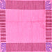 Square Abstract Pink Modern Rug, abs165pnk