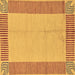 Square Machine Washable Abstract Brown Modern Rug, wshabs165brn