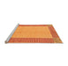 Sideview of Machine Washable Abstract Orange Modern Area Rugs, wshabs165org