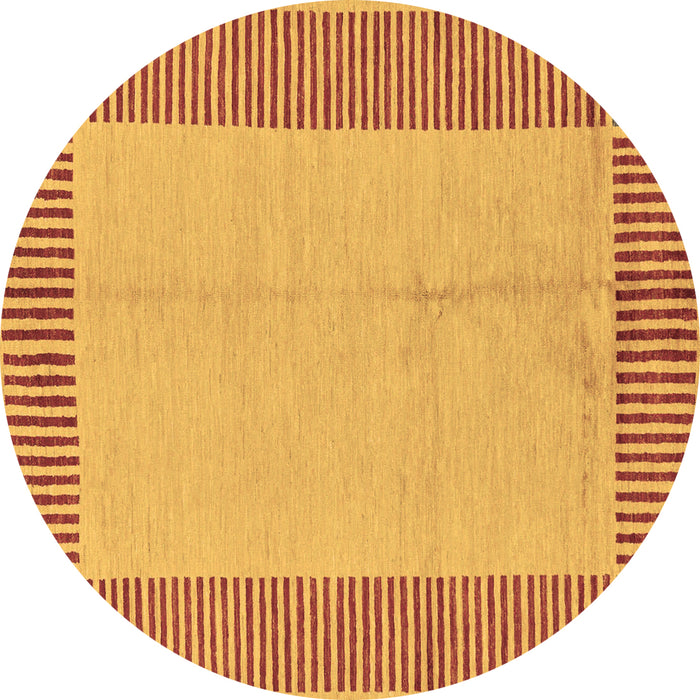 Round Abstract Brown Modern Rug, abs165brn