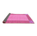 Sideview of Abstract Pink Modern Rug, abs165pnk