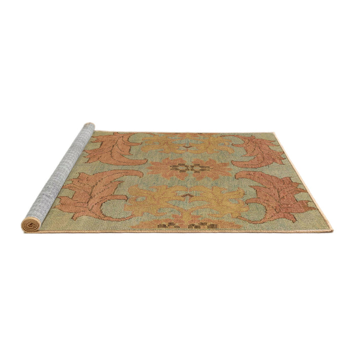 Sideview of Machine Washable Abstract Orange Rug, wshabs1660