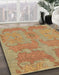 Machine Washable Abstract Orange Rug in a Family Room, wshabs1660