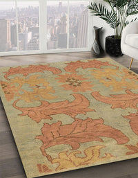 Abstract Orange Modern Rug, abs1660