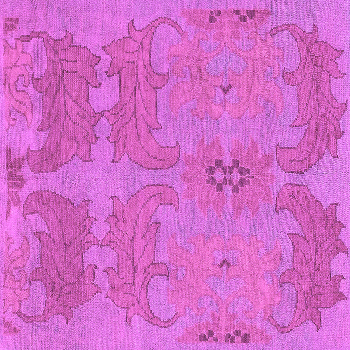 Square Machine Washable Abstract Purple Modern Area Rugs, wshabs1660pur
