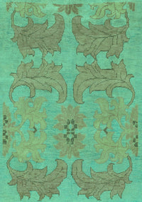 Abstract Turquoise Modern Rug, abs1660turq