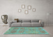 Machine Washable Abstract Light Blue Modern Rug in a Living Room, wshabs1660lblu