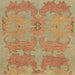 Square Abstract Orange Modern Rug, abs1660