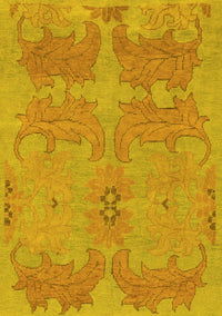 Abstract Yellow Modern Rug, abs1660yw