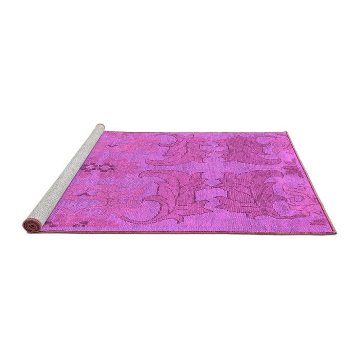 Sideview of Machine Washable Abstract Purple Modern Area Rugs, wshabs1660pur