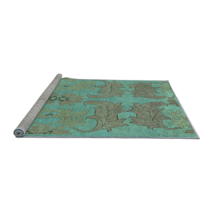 Sideview of Machine Washable Abstract Light Blue Modern Rug, wshabs1660lblu