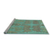 Sideview of Machine Washable Abstract Light Blue Modern Rug, wshabs1660lblu