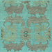 Square Abstract Light Blue Modern Rug, abs1660lblu