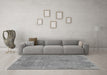 Machine Washable Abstract Gray Modern Rug in a Living Room,, wshabs1660gry