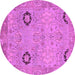 Round Oriental Purple Traditional Rug, abs1661pur