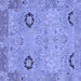 Square Machine Washable Oriental Blue Traditional Rug, wshabs1661blu