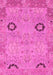 Machine Washable Oriental Pink Traditional Rug, wshabs1661pnk