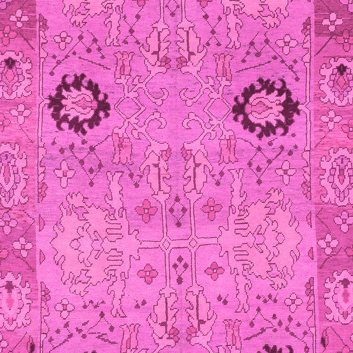 Machine Washable Oriental Pink Traditional Rug, wshabs1661pnk