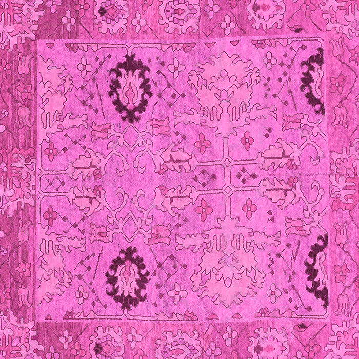 Square Oriental Pink Traditional Rug, abs1661pnk
